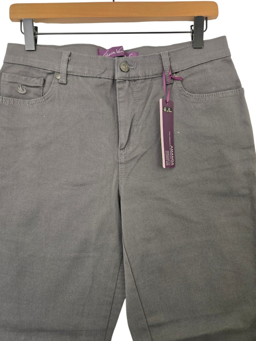 ✨ NWT Gloria Vanderbilt Amanda Classic Fit Jeans Size 8 Sage Green Soft Touch - Picture 6 of 6
